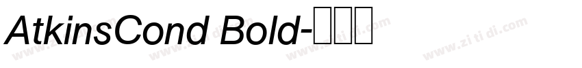 AtkinsCond Bold字体转换 AtkinsCond Bold字体转换